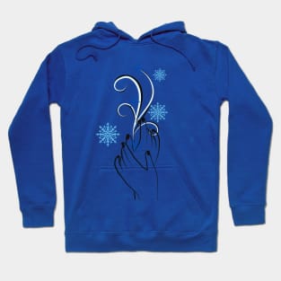 Snowflakes on delicate hands Hoodie